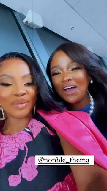 Toke Makinwa meets Nonhle Thema