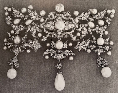 antique corsage tiara queen anne marie greece pearl