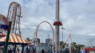 Astro Tower In Front of Thunderbolt Roller Coaster Luna Park Coney Island