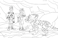 Wild Kratts with tiger coloring page