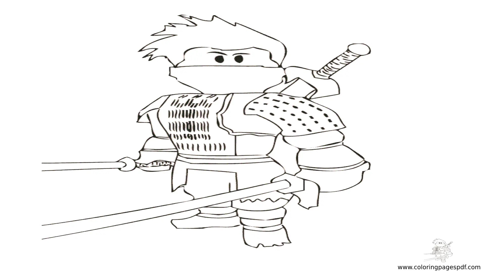 Coloring Pages Of A Roblox Ninja