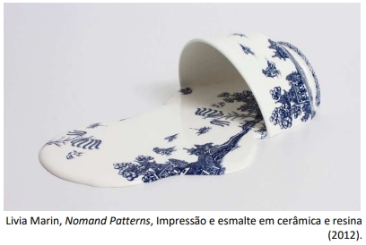 Livia Marin, Nomand Patterns, Impressão e esmalte em cerâmica e resina  (2012).