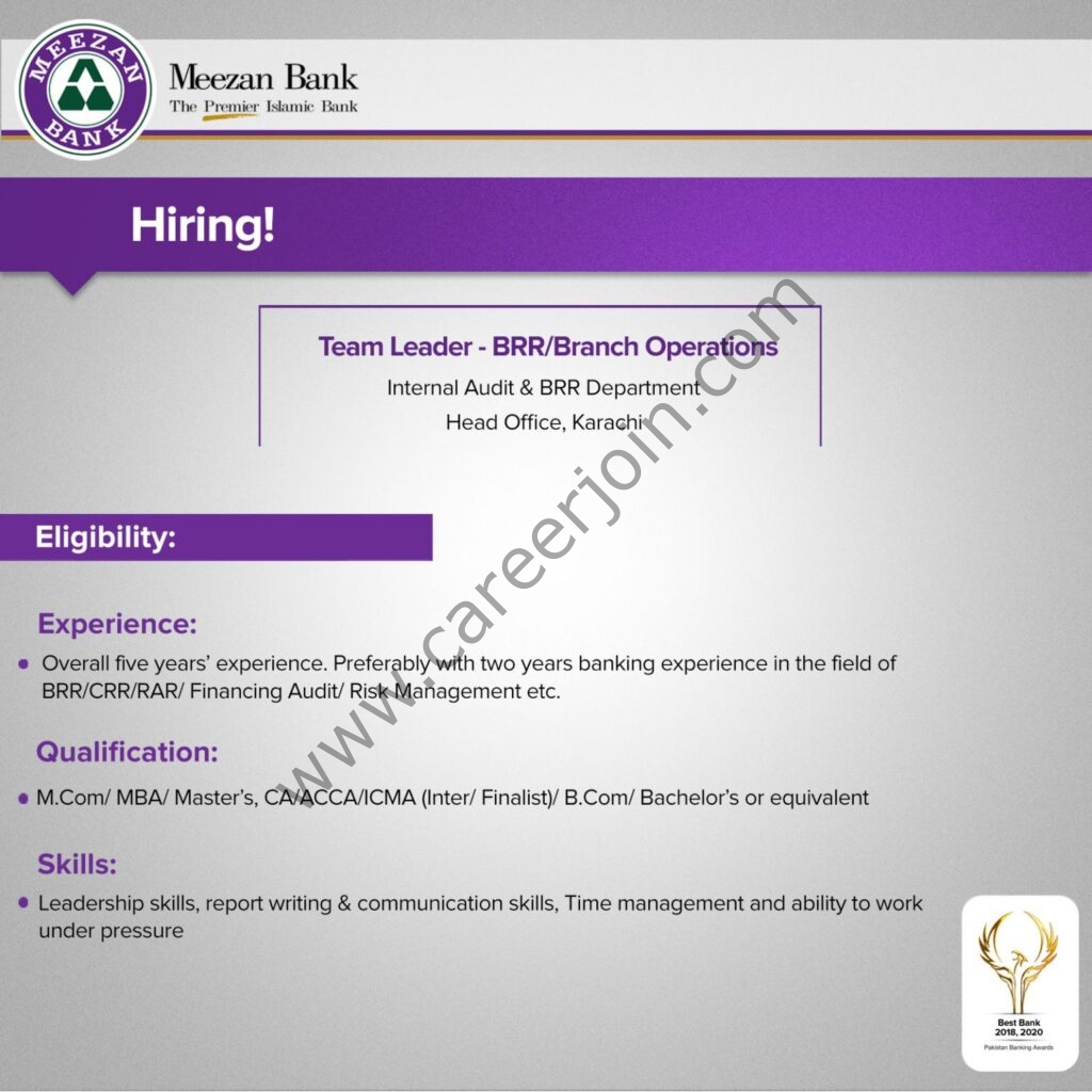 Jobs in Meezan Bank Limited