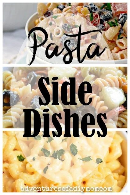 collage of pasta side dishes