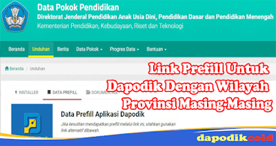 Link Prefill Untuk Dapodik