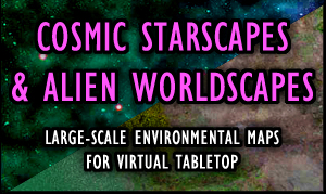 Cosmic Starscapes & Alien Worldscapes Large-Scale Environmental Maps for Virtual Tabletop VTT