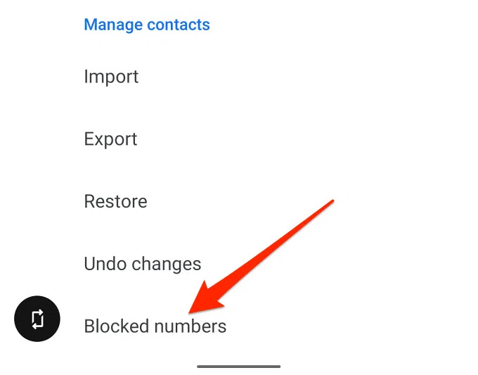 Pilih Menu Blocked Numbers Di Android