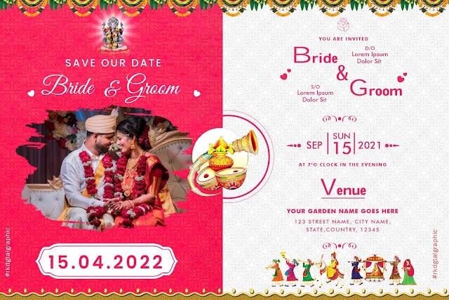 Best Free Wedding Invitation Card PSD File Download | Wedding Ceremony Invitation Card PSD File Download