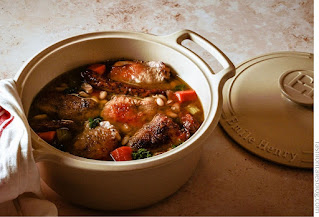 Cassoulet in a dutch oven pot