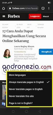 Cara Mengaktifkan Auto Translate di Google Chrome Android