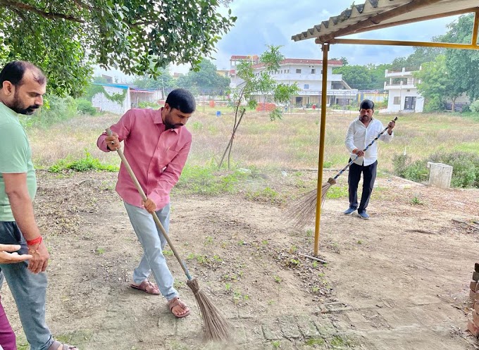 भाजपा जिला मंत्री रविंद्र सिंह 'राजू दादा के नेतृत्व में कार्यकर्ताओं ने चलाया सफाई अभियान