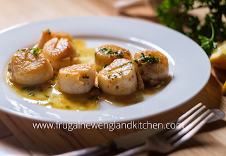 Scallops with Glazed Garlic and Champagne Sauce