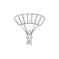 Parachutes and skydiving coloring pages