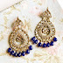 Crystal kundan earrings