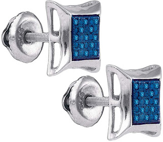 Best Blue Diamond Stud Earrings For Men