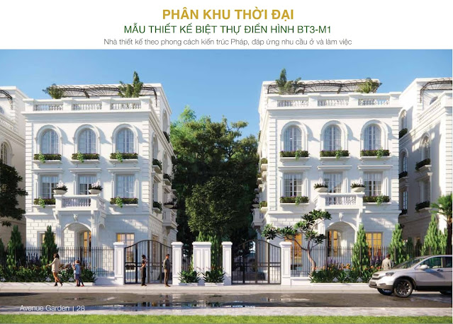 Dự án Avenue Garden Tây Tựu Tây Thăng Long Bắc Từ Liêm Hà Nội - biệt thự shophouse