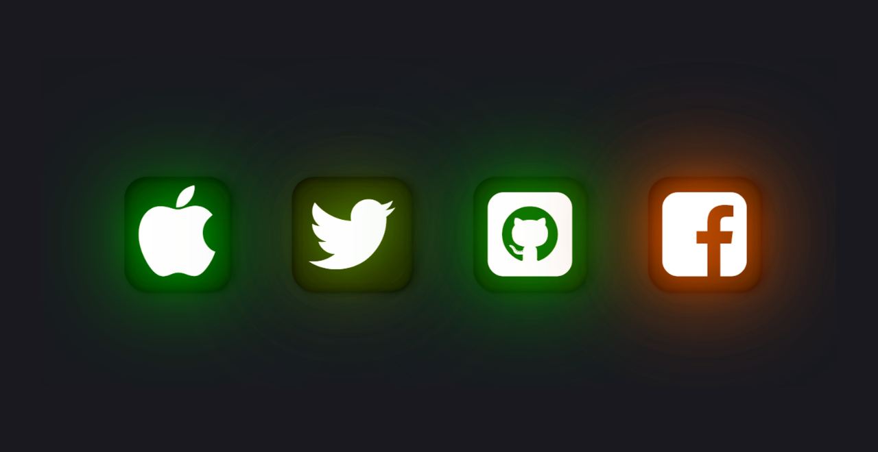 CSS Glowing Icons Animation Effect