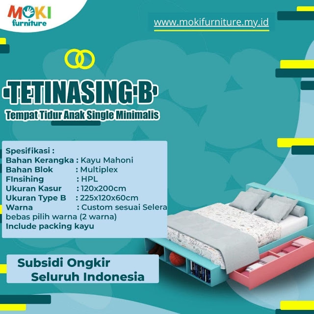 tempat tidur anak single minimalis tipe b