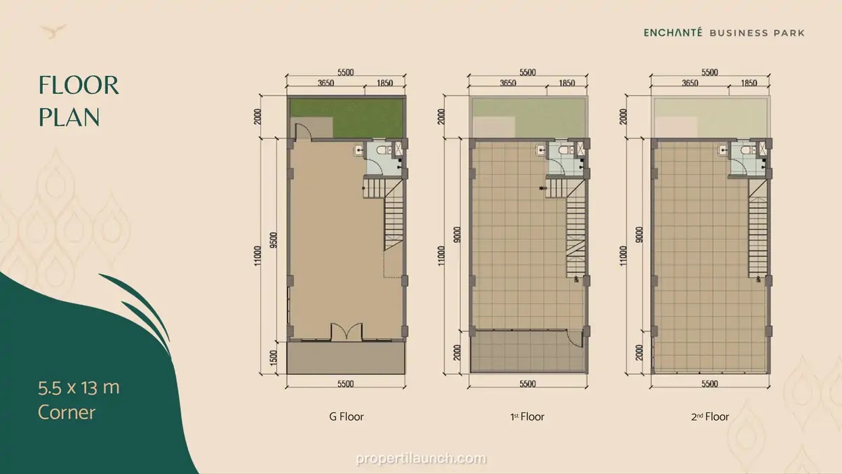 Tipe 5,5x13 Corner Enchante Business Park BSD