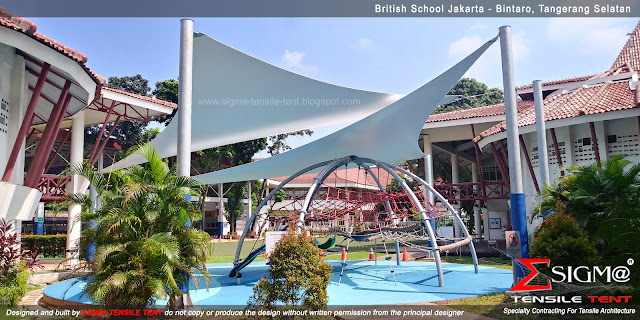 tensile membrane roof kontraktor atap membran tensile tent tension membrane structure canopy membran bsj jakarta shade sail playground