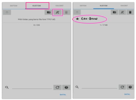 Cara import font di aplikasi photo editor