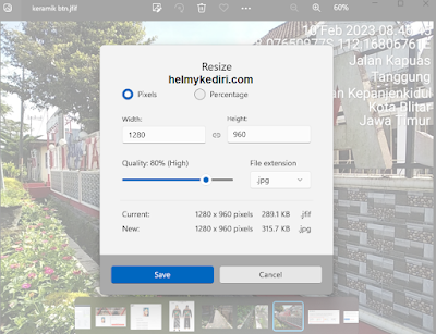 resize foto menggunakan photoviewer