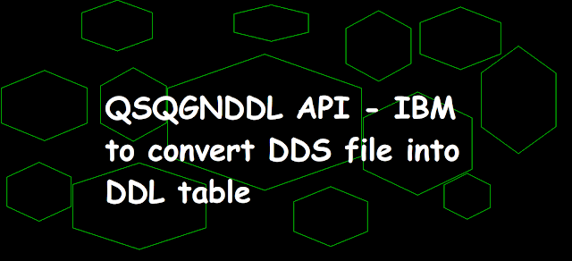 QSQGNDDL API - IBM to convert DDS file into DDL table, DDS to DDL, ddl in ibmi as400, dds to sql db2, sql