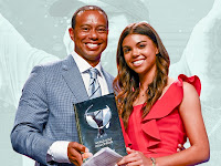Tiger Woods inducted into World Golf Hall of Fame by daughter Sam.