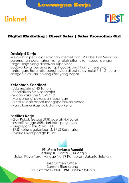 lowongan sales first media, lowongan kerja first media, loker first media, loker sales, first media loker, loker spg, loker spg first media, spg first media