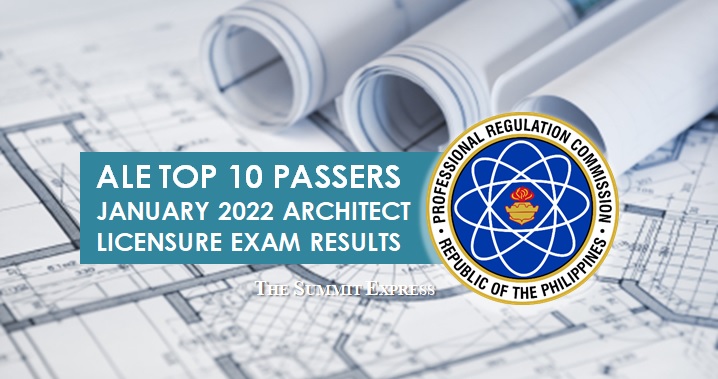 RESULT: January 2022 Architecture board exam ALE top 10 passers
