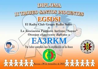 armic.es ARMIC- Asociación de aficionados a la radio del Grupo Social ONCE, construyendo contigo una radioafición accesible derribando barreras..Imagen: Grafico de la actividad radioaficionados EG5DSI a favor de la labor de la Asociación Proyecto Autismo (ASPPAU) 2021.