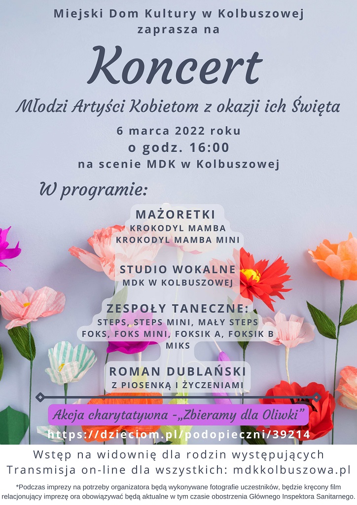 Koncert z okazji Dnia Kobiet dla Oliwki Kret