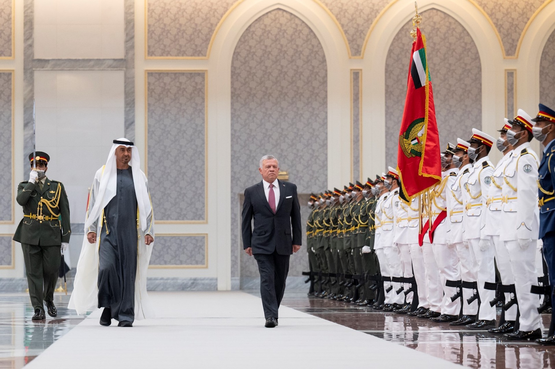 Jordan royalty arrive in the UAE on a state visit