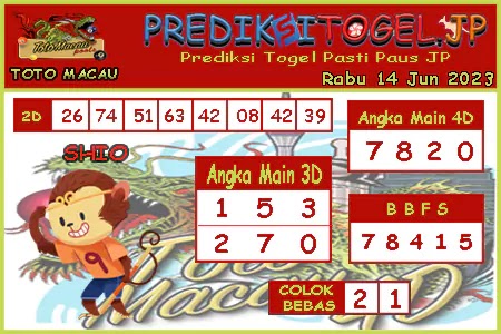 Prediksi Toto Macau JP Rabu 14 Juni 2023