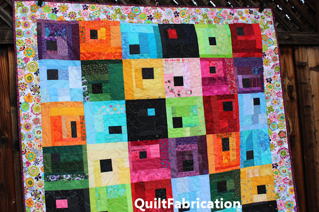 a rainbow of quilt blocks