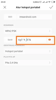 Mengubah sandi hotspot thatering xiaomi