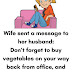 Wife sent a message to her husband