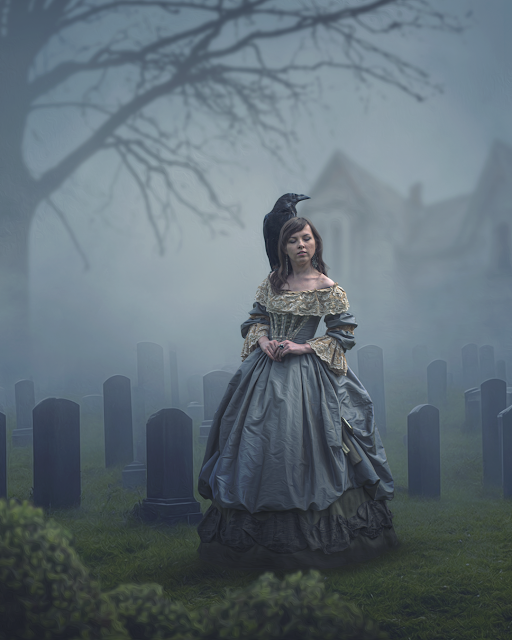 Foggy Cemetery Photo Manipulation Photoshop Tutorial