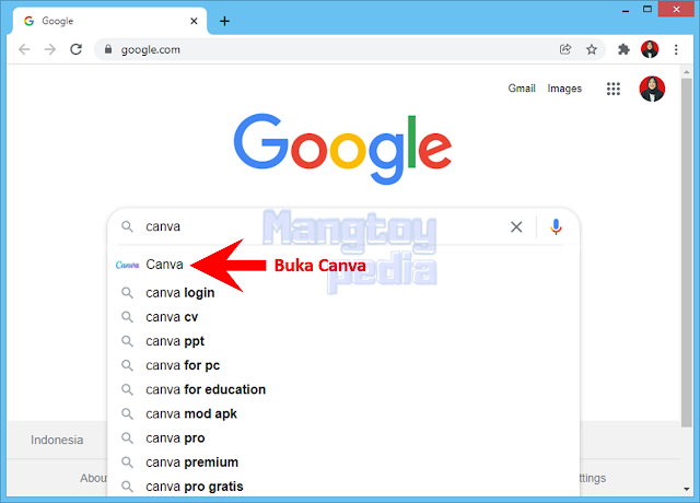 Buka Situs Canva