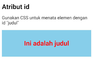 Hasil Program 1 : Atribut id