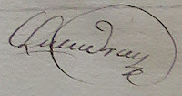 signature queudray hippolyte adjoint maire de corny 1860