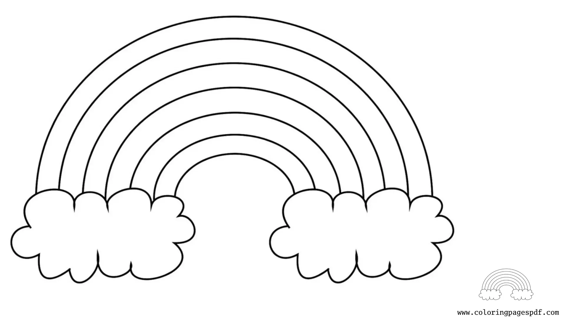 Coloring Pages Of A Simple Rainbow