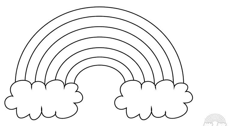 Coloring Pages Of A Simple Rainbow