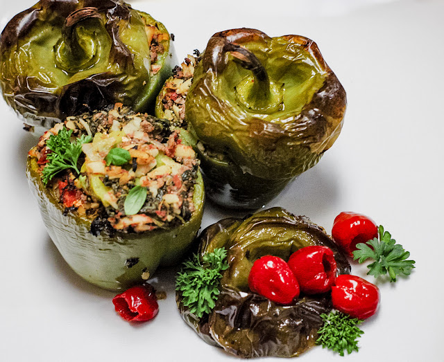 Stuffed peppers on a plate