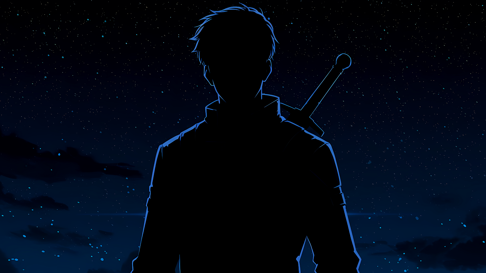 Solo Leveling Silhouette Wallpaper - 3840x2160 pixels, Sung Jin-Woo, Anime, Manhwa, Fantasy, Dark