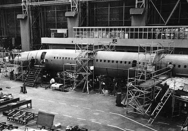 Fotografías de la fabricación del Concorde en los años 60