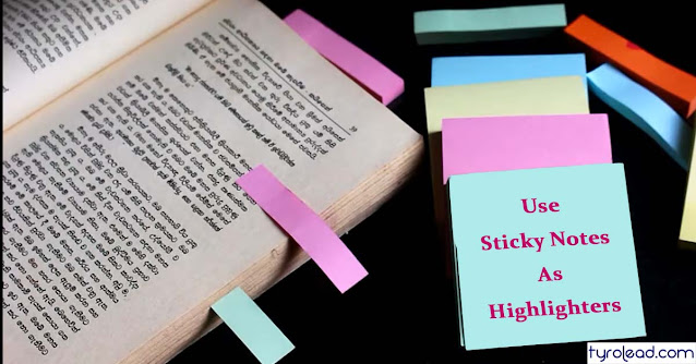 highlight special facts with sticky notes