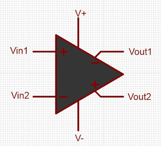 difference amplifier component symbol