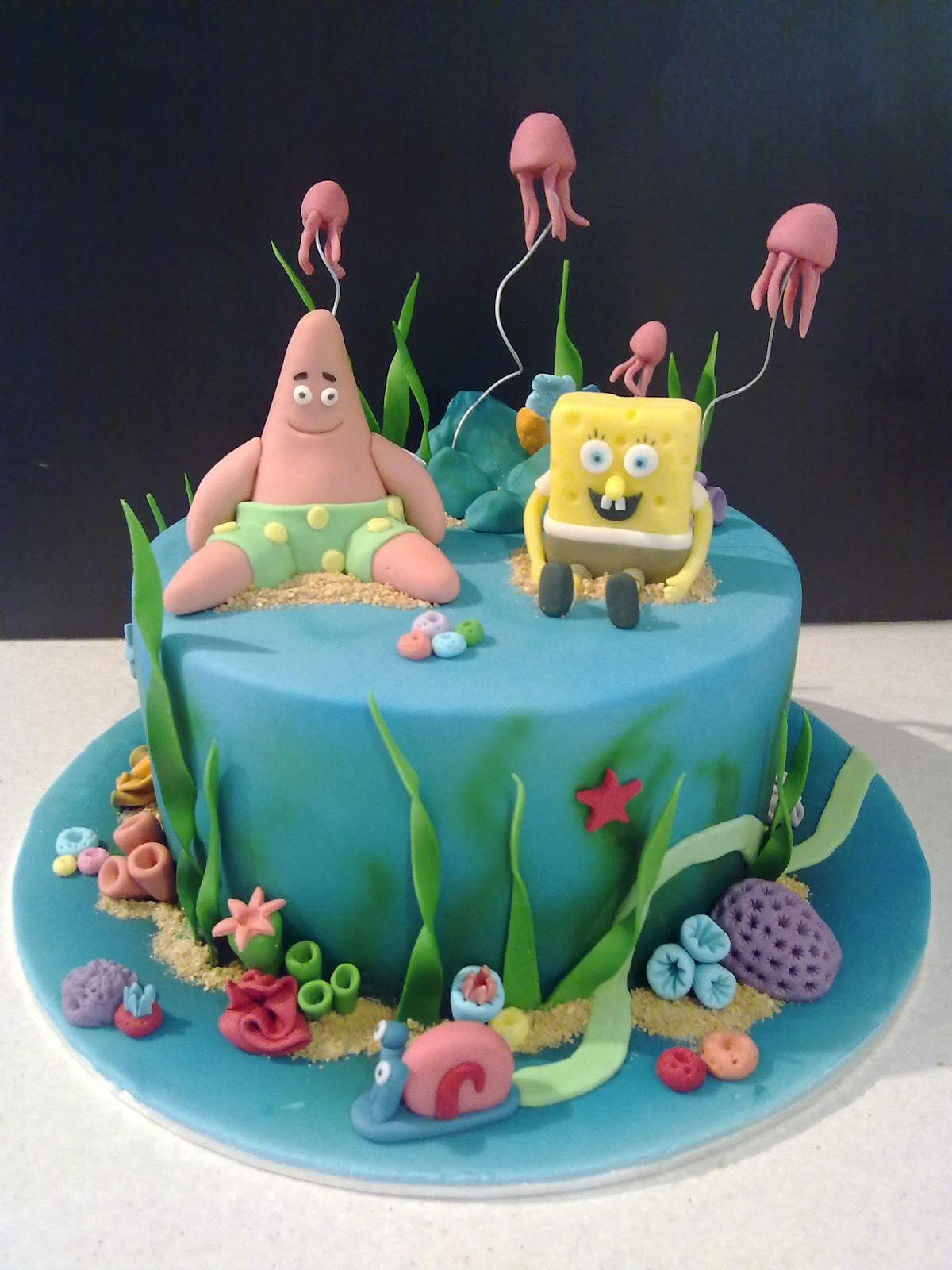 simple spongebob cake