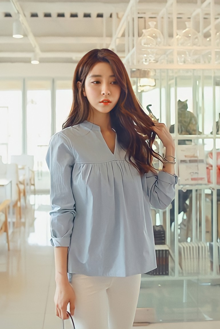 Áo sơ mi nữ công sở kiểu dáng babydoll xinh xắn